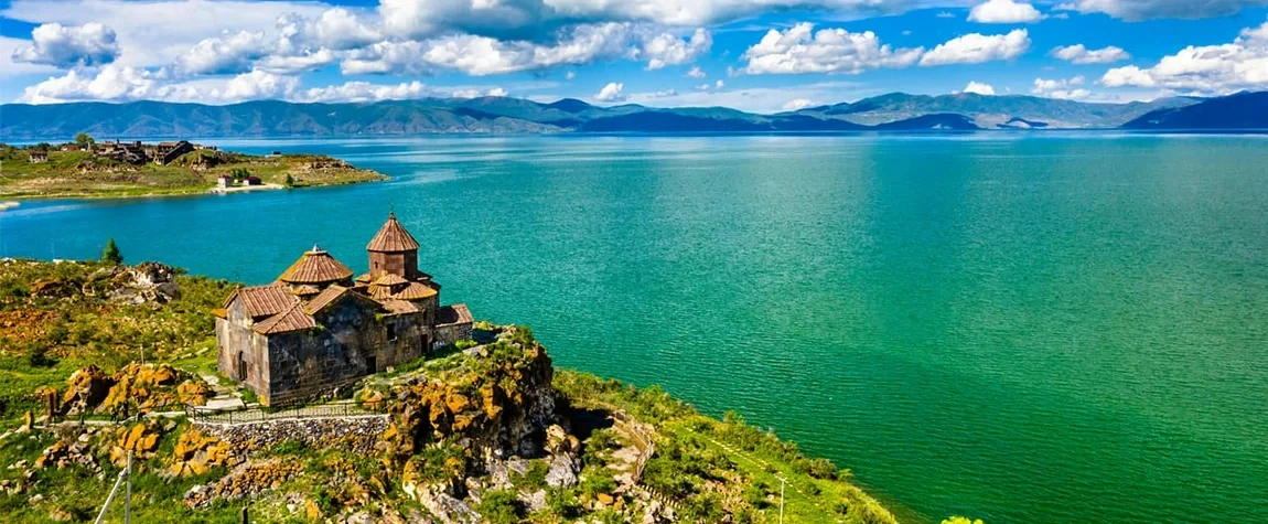 Sevanavank monastery by Lake Sevan