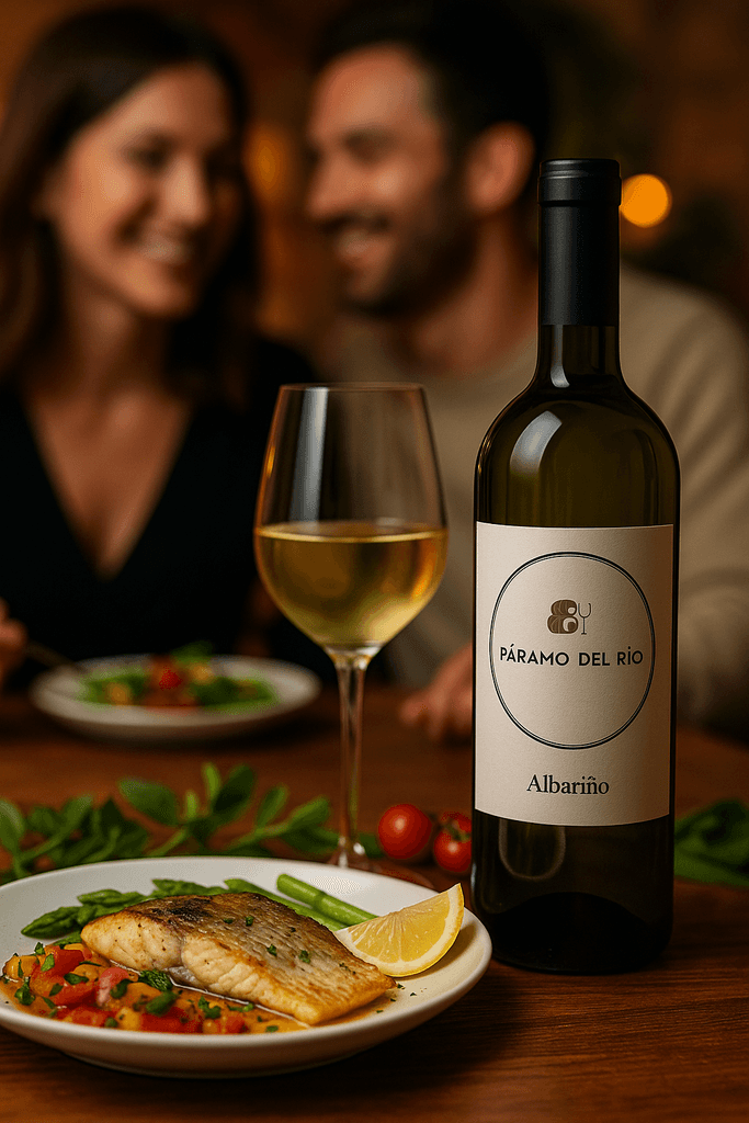 Couple enjoying Syrah wine with pepperoni pizza, engaging in a cozy dinner together.