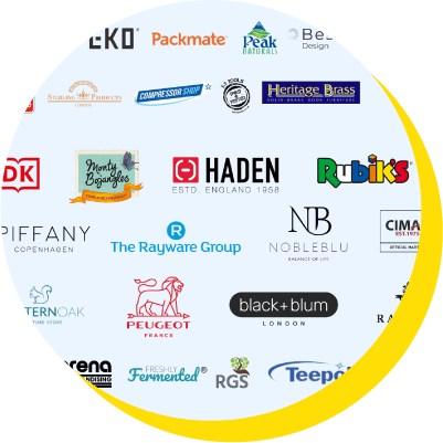 Compilation of client logos associated with RT7, showcasing the diverse range of businesses and partners connected with our services and offerings.