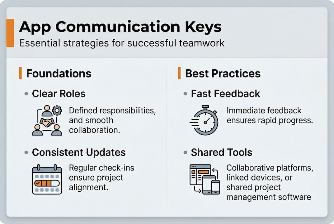 Infographic with client-agency communication keys