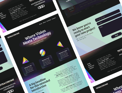 web developer landing page sample
