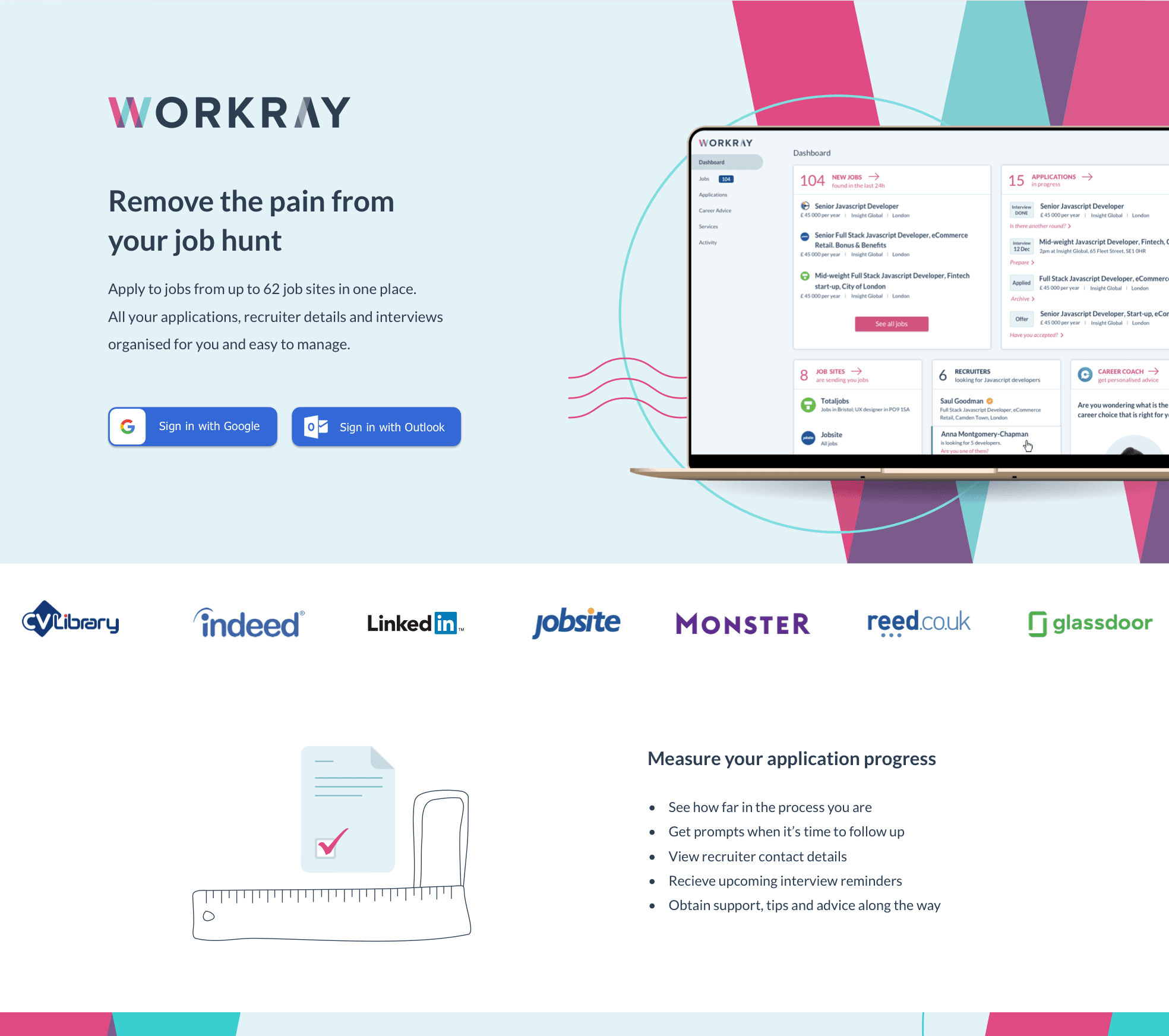 The landing page of workray before the redesign in very dark monotone colours 