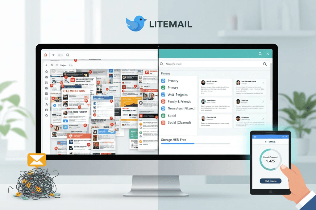 LITEMAIL Gmail inbox cleanup with bulk delete and email organization tools
