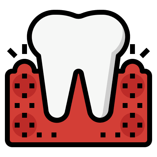 Gum disease periodontal treatment icon