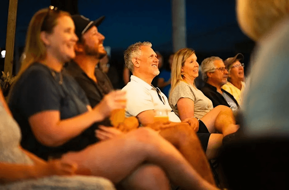 A row of audience members at a St Pete Standup Show