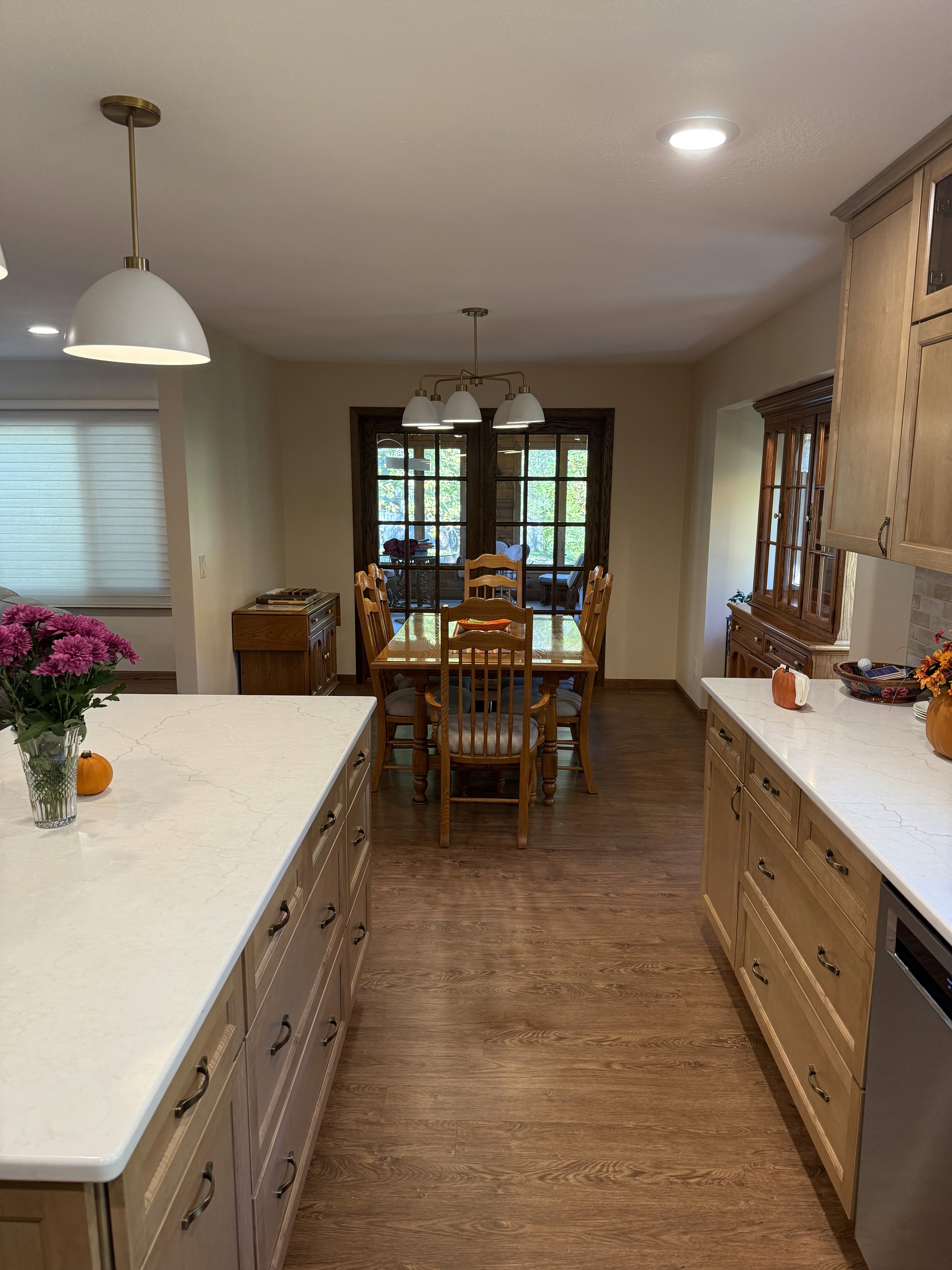 dining room with new flooring