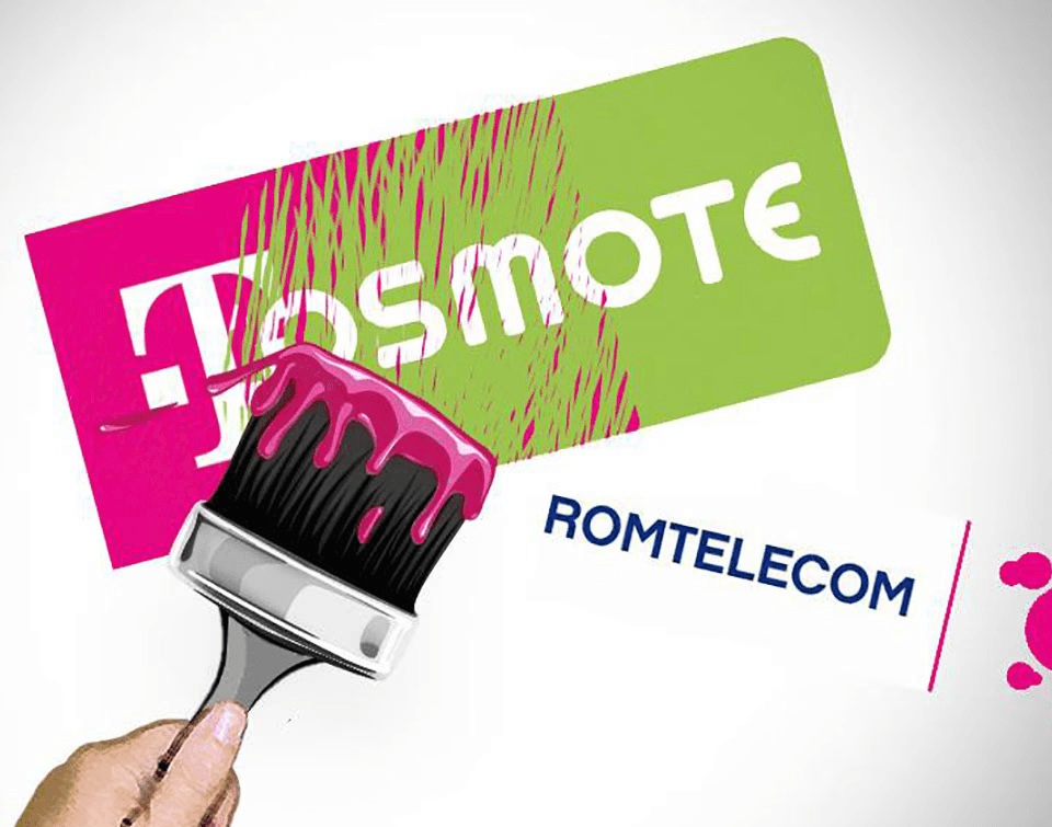 artist impression of the repainting of the Cosmoto logo to Deutsche Telekom