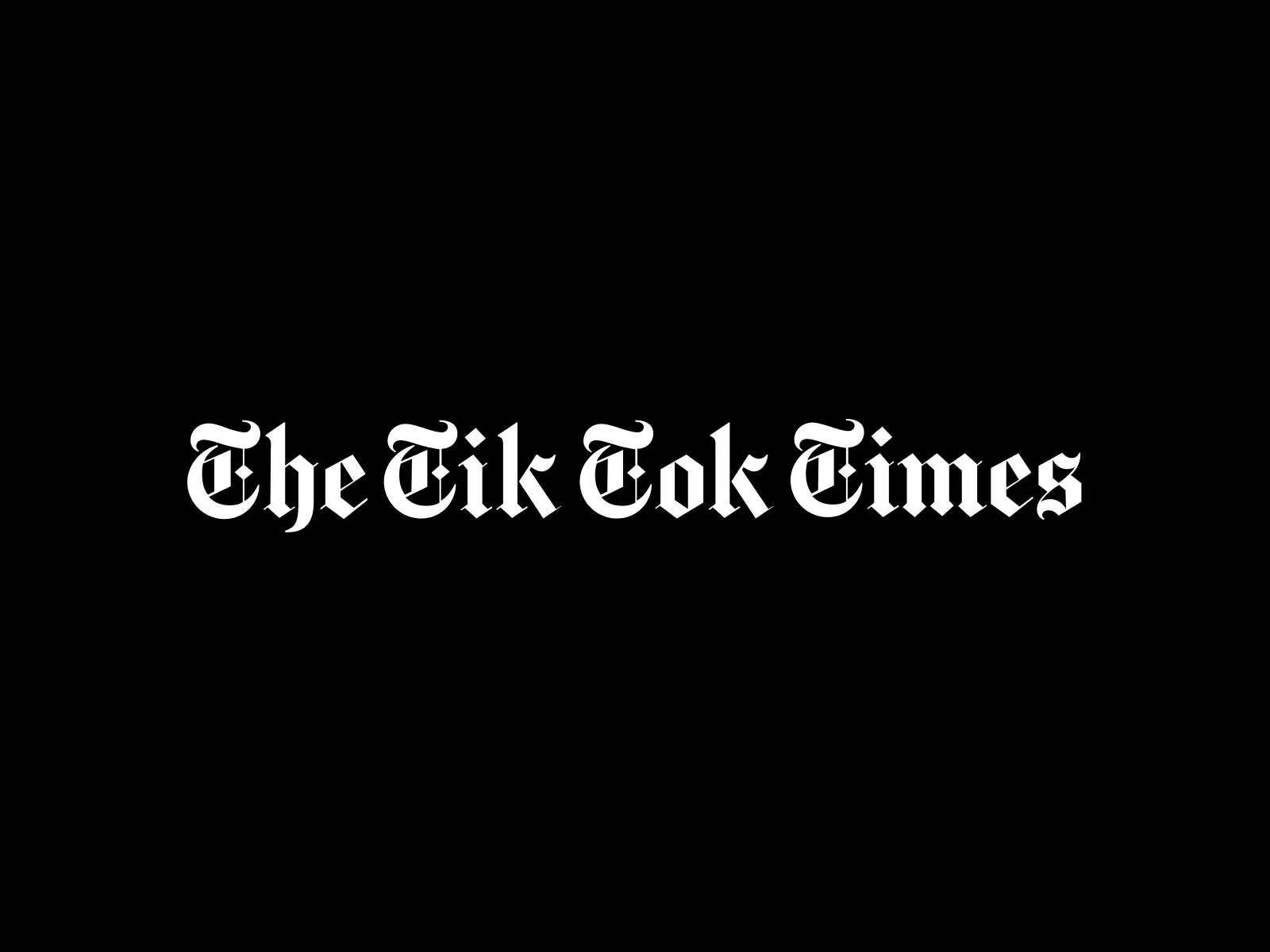 The New York Times logo where the words are replaced by The Tik Tok Times