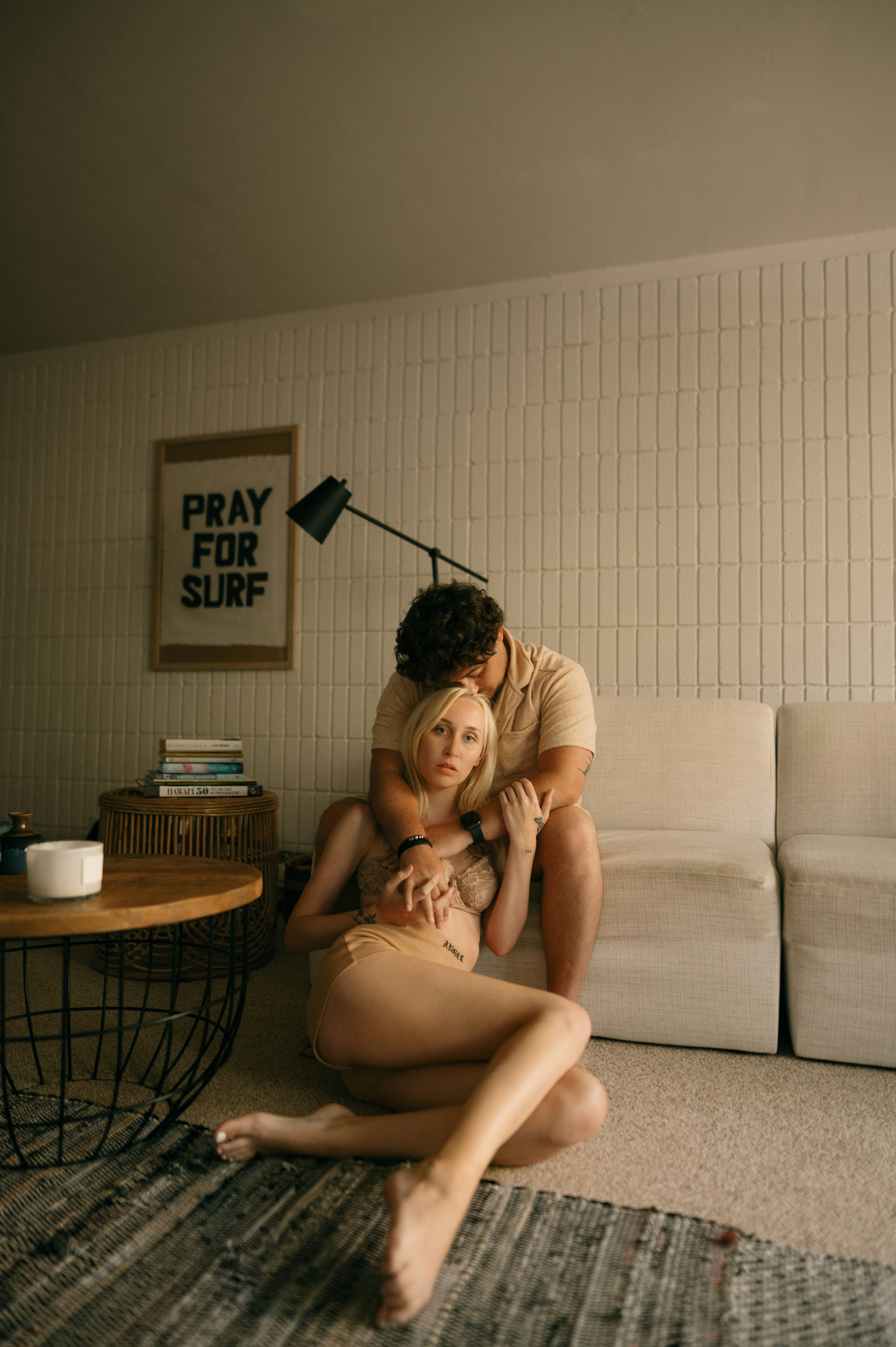 husband taking care of his girlfriend