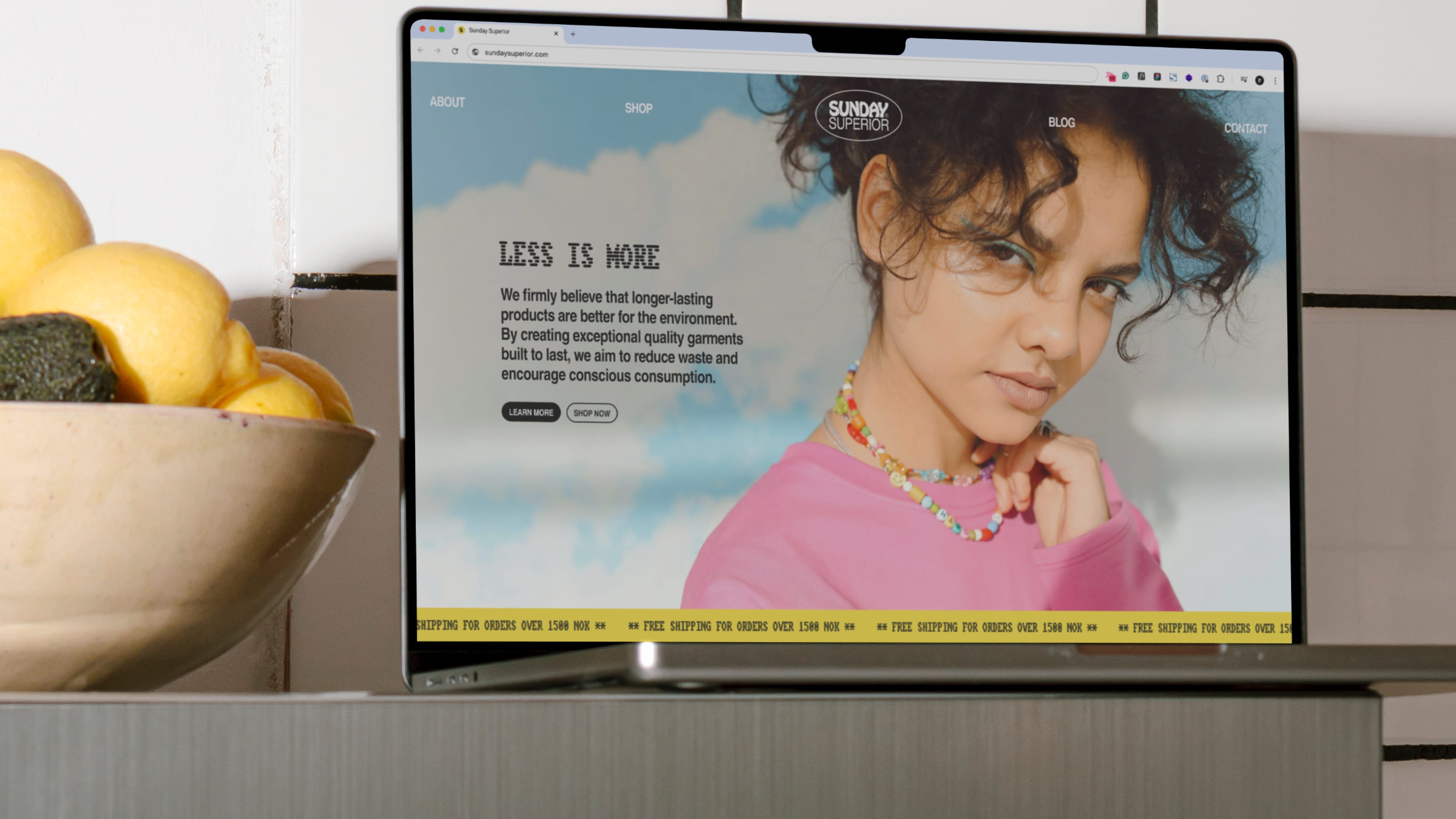 Website sketches for Sunday Superior