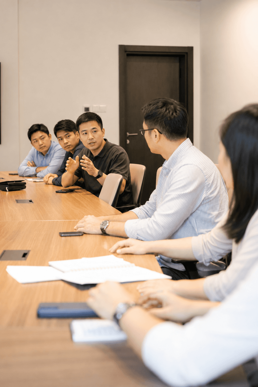 Diverse group of people in a business meeting