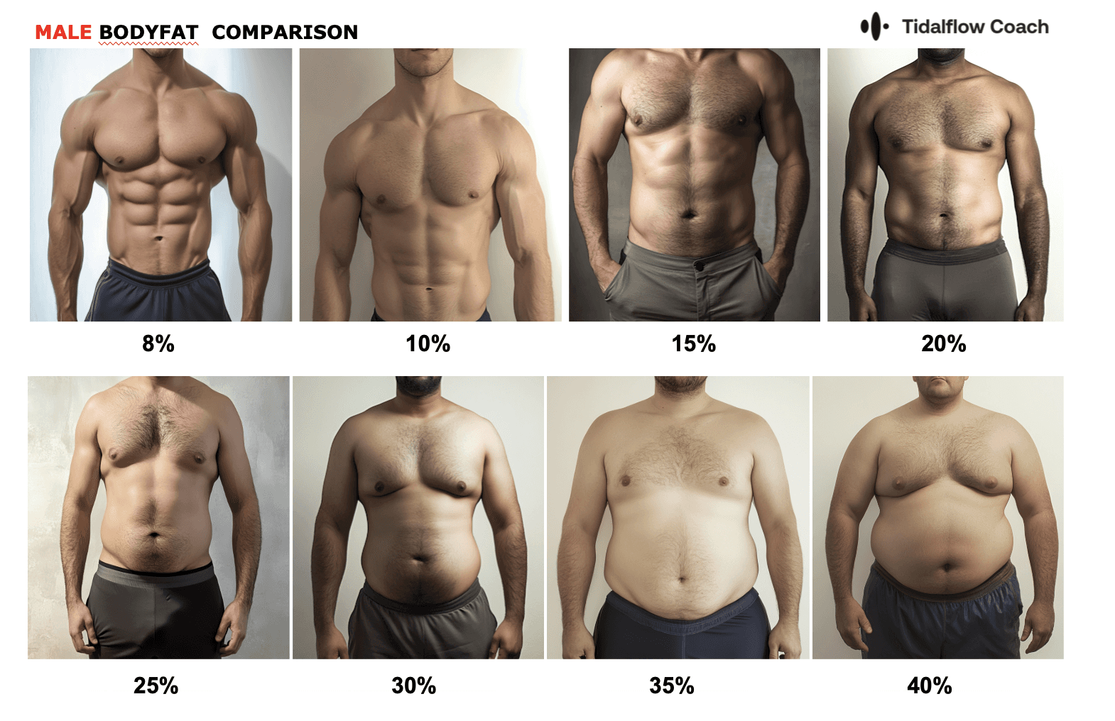 Visual Body Fat Percentage Male