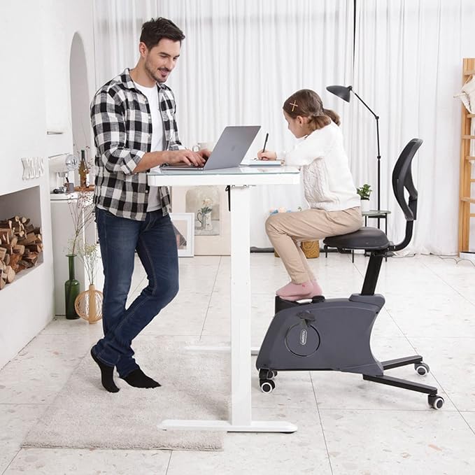 Built with premium materials, the glass standing desk ensures lasting comfort and support.