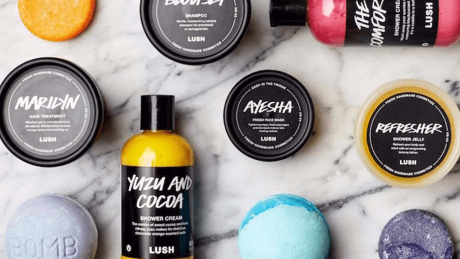 A selection of Lush items