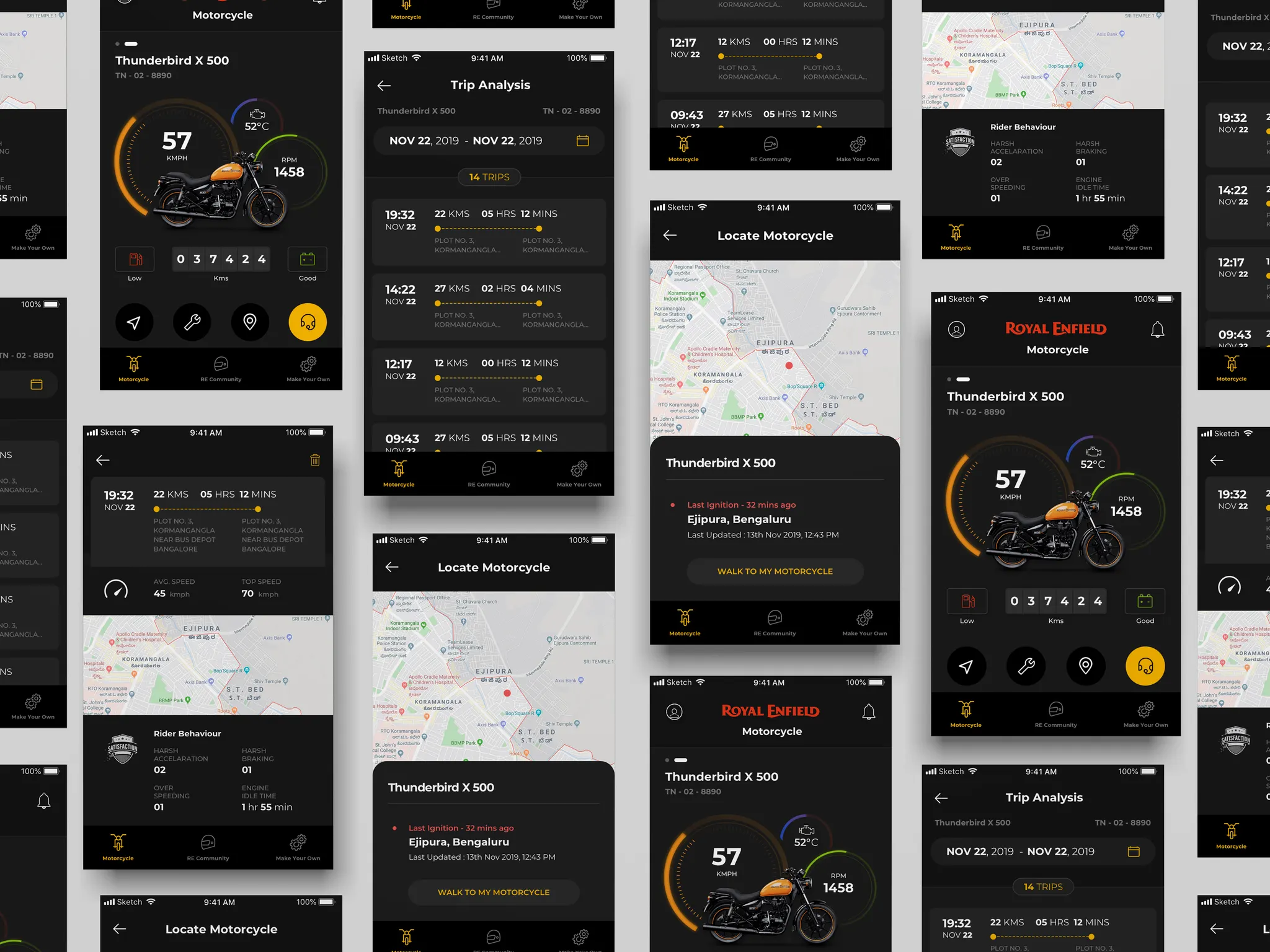 the final output of the 'Connected Motorcycle' feature