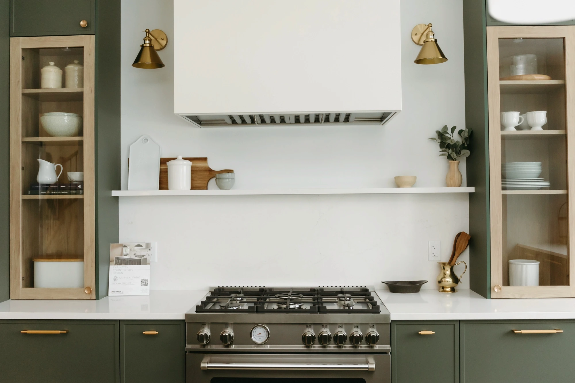 Project gallery image highlighting warm natural materials and calm layered styling and thoughtful residential interior design selections by Mint Interior Design.