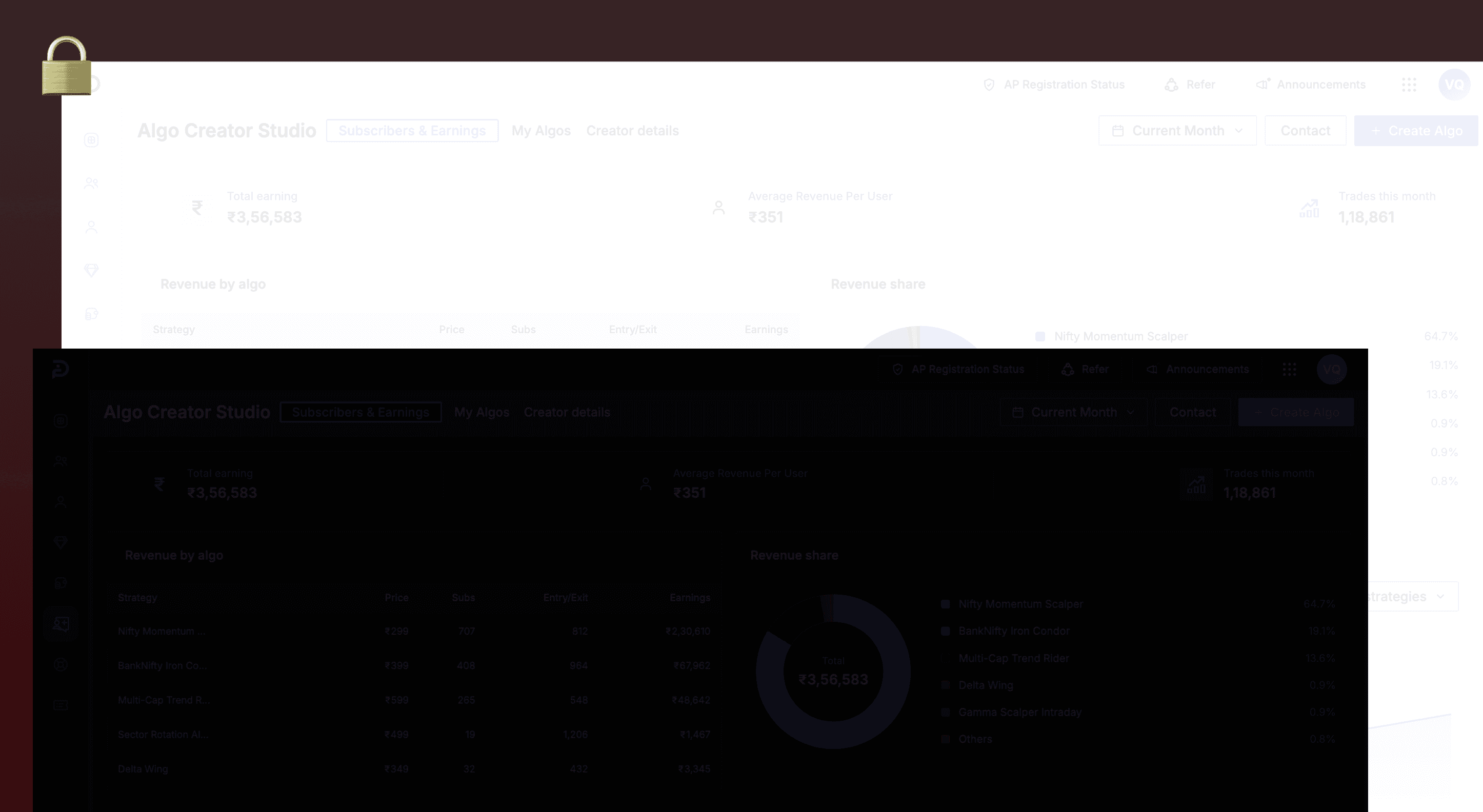 Laptop showing Bloomy UI