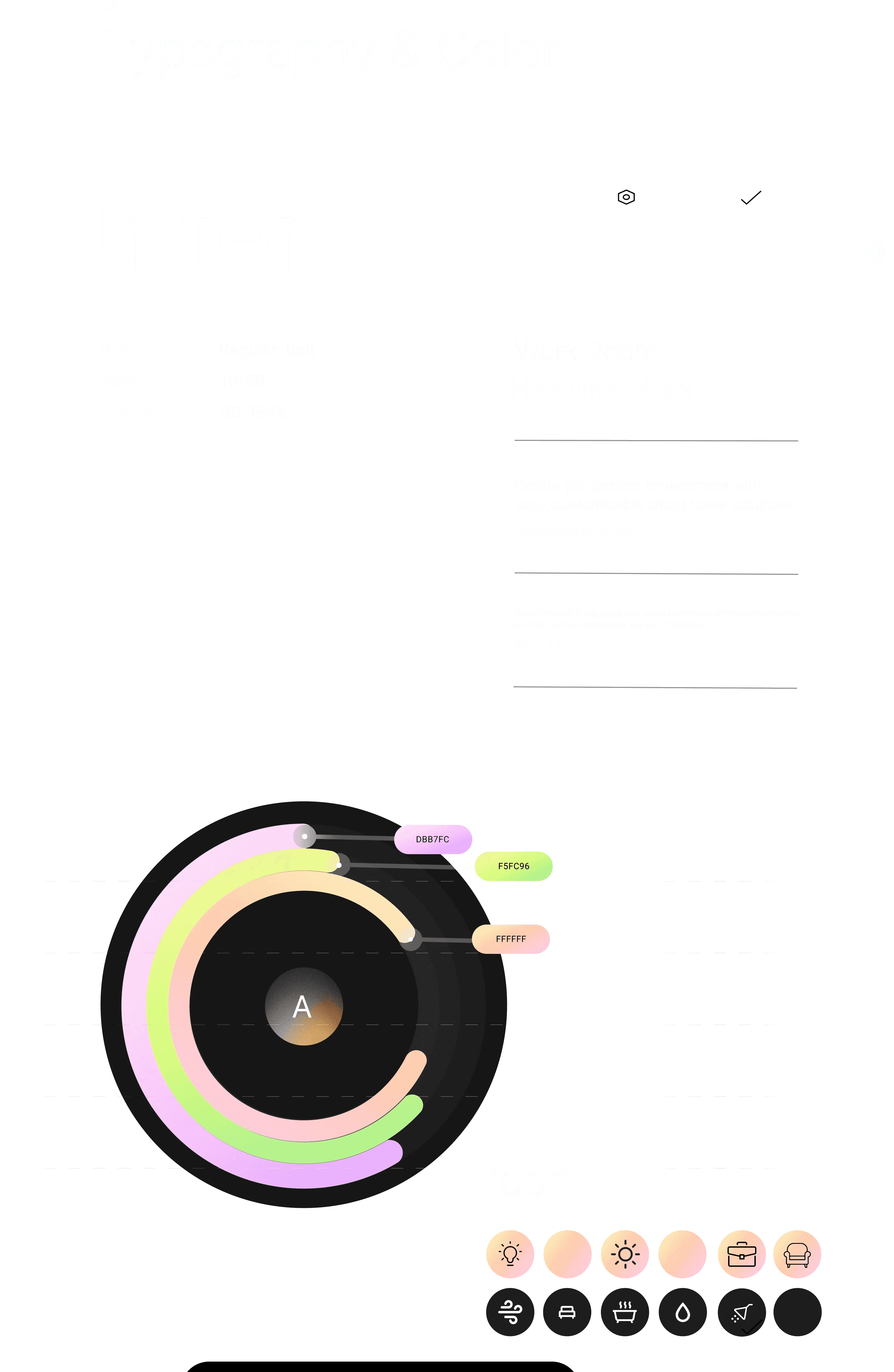 Typography in vibrant color gradients design by Artonest