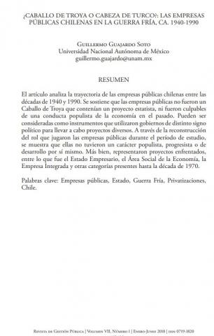 ¿Caballo de Troya o Cabeza de Turco?: las empresas públicas chilenas en la Guerra Fría, ca. 1940-1990