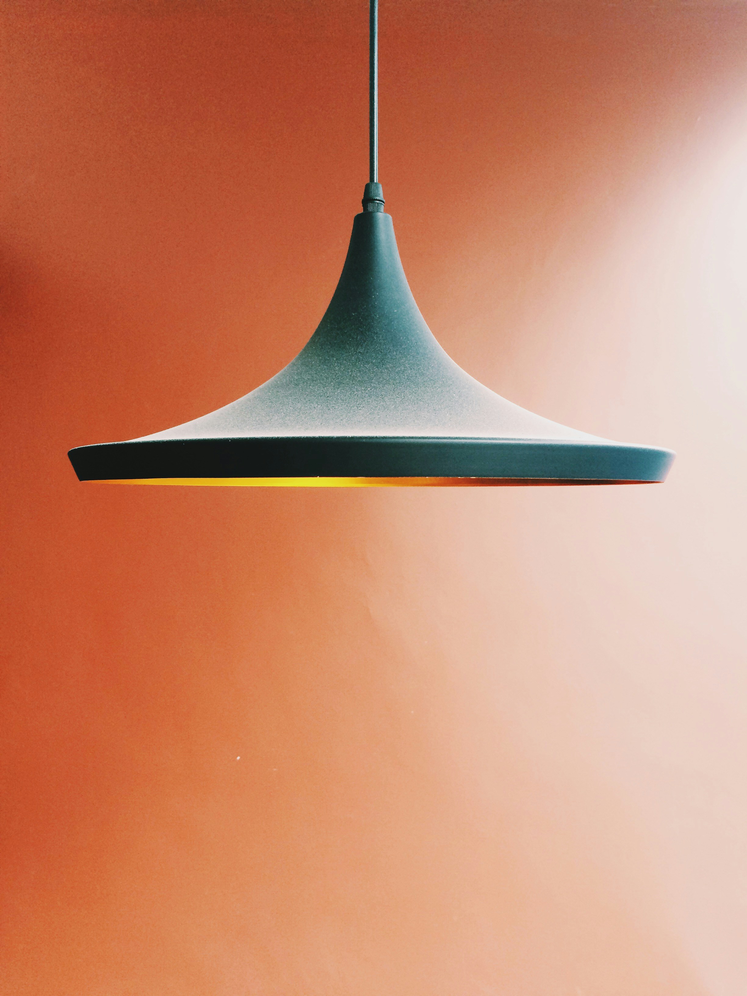 pendant lamp in orange background