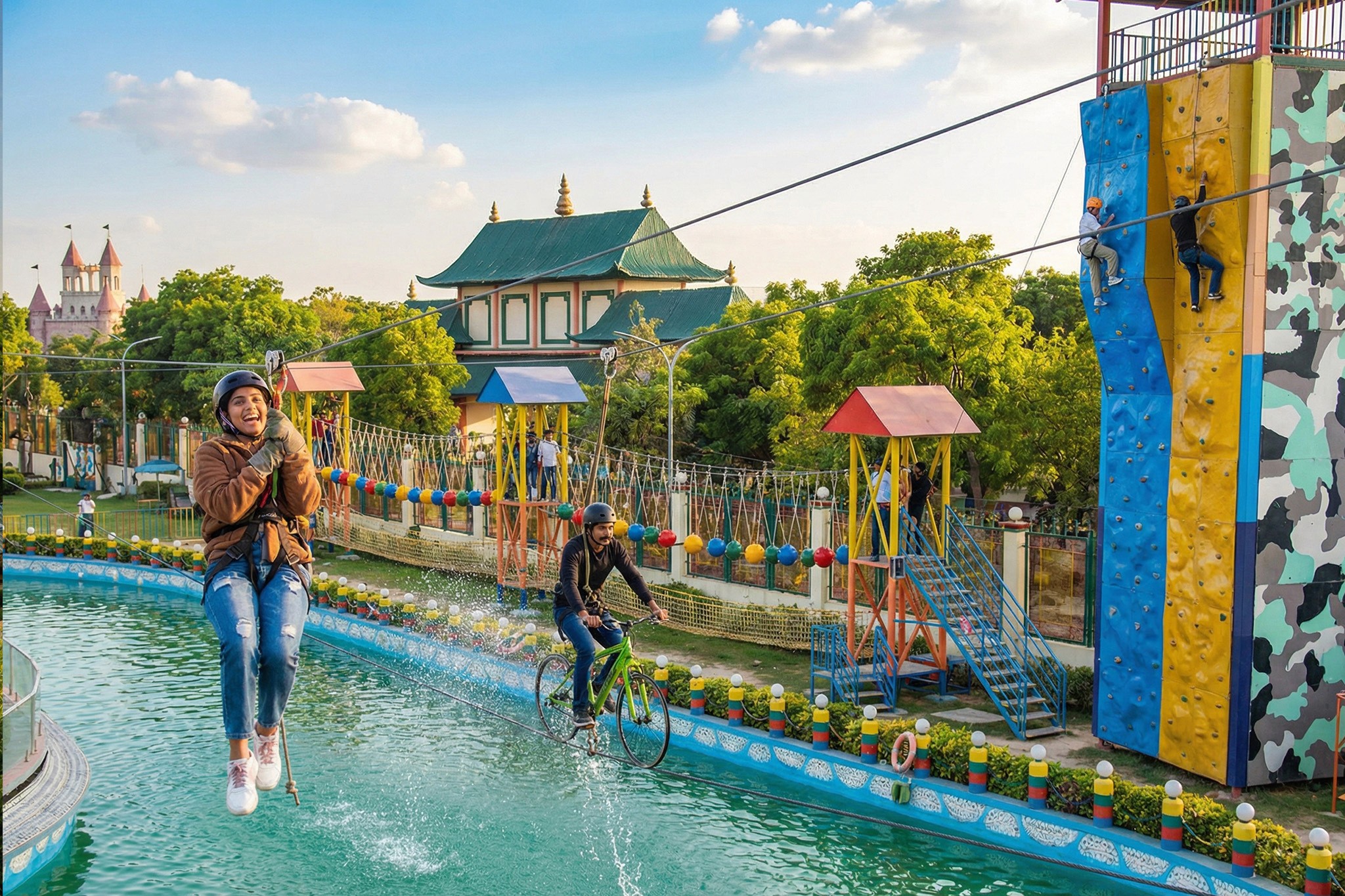 Warm modern orange living room with sofa, lamp.