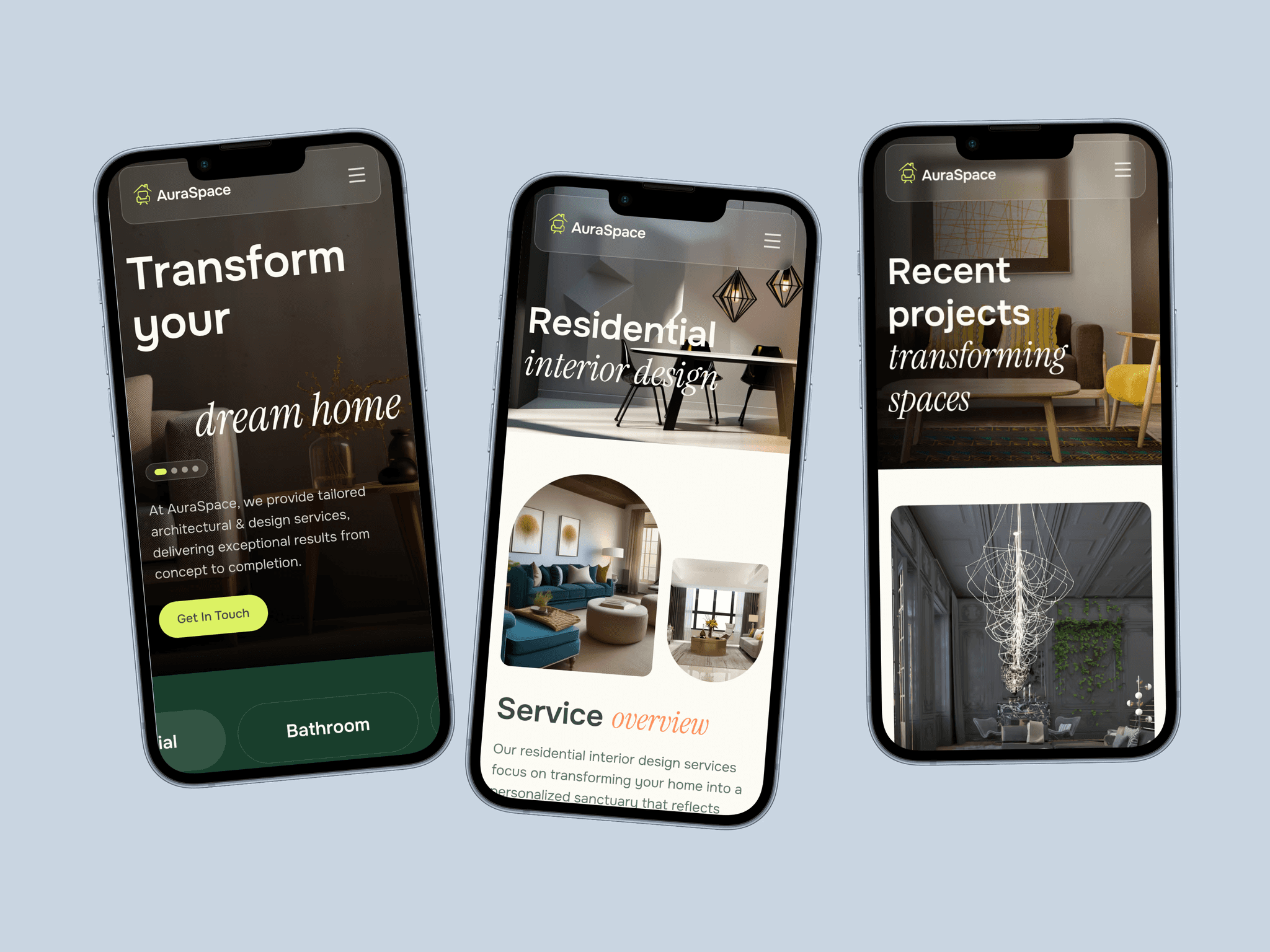 Auraspace interior design website template