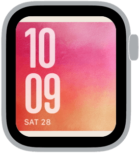 soft grain Apple Watch face preview 2 featuring abstract and gradient.