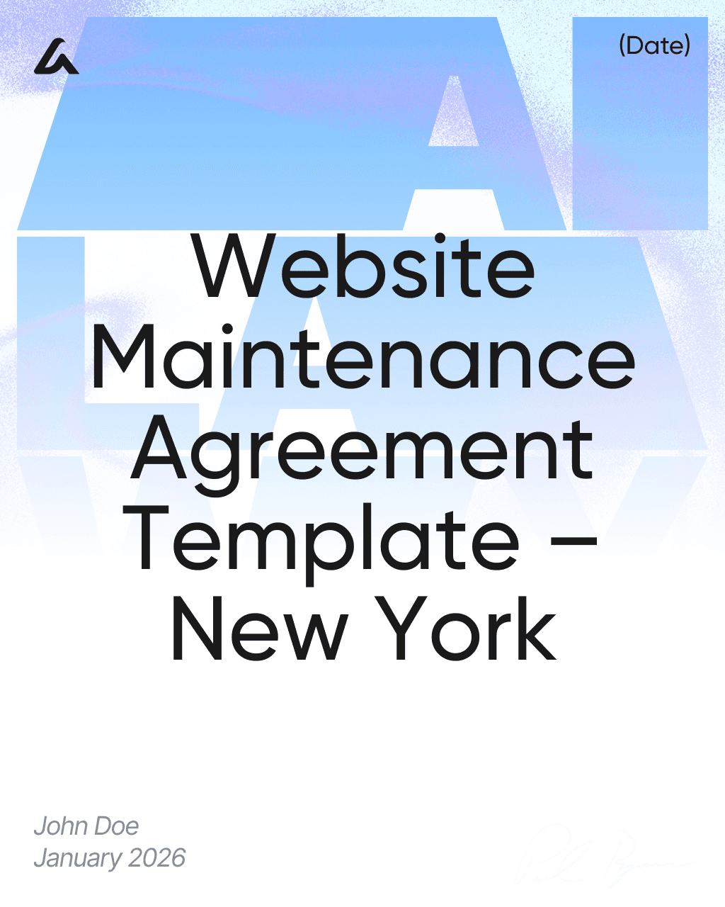 Website Maintenance Agreement Template – New York