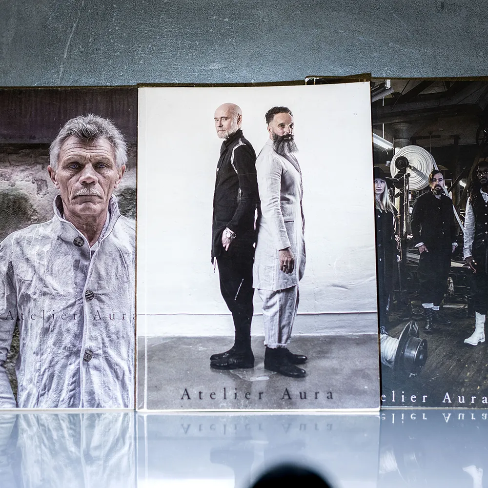 Atelier Aura look book featuring swedish designer Lars Wallin