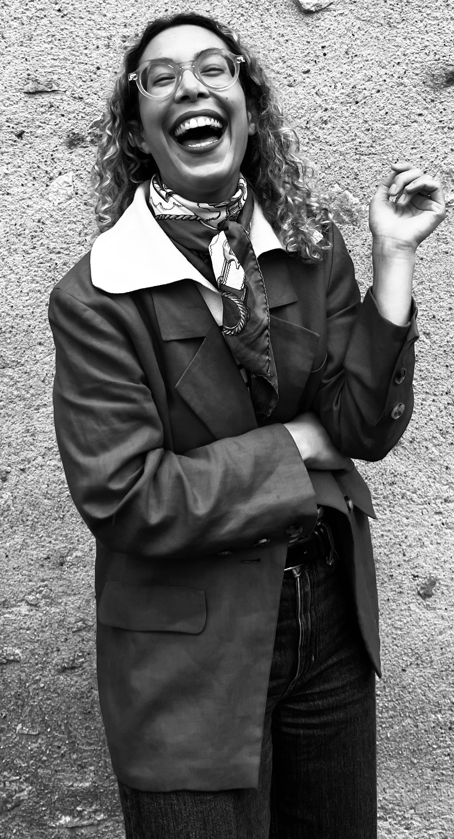 Photo de Violaine Danaë en noir et blanc