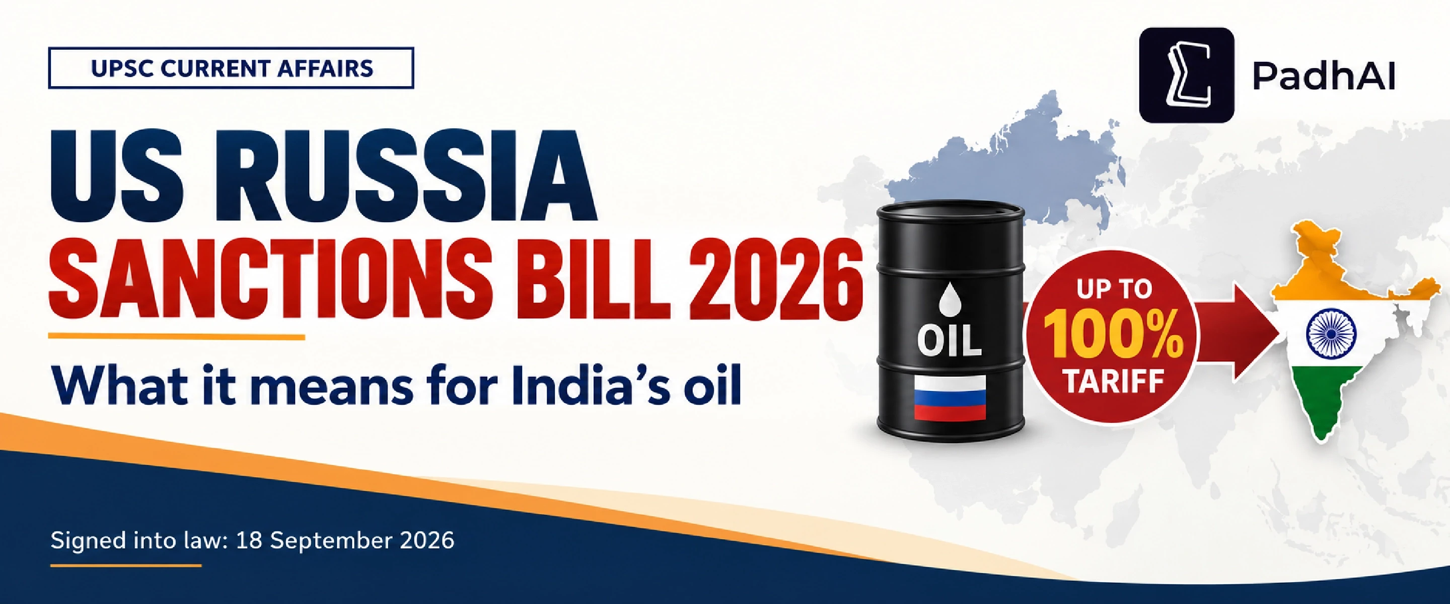 US Russia Sanctions Bill 2026 and its impact on India's oil imports