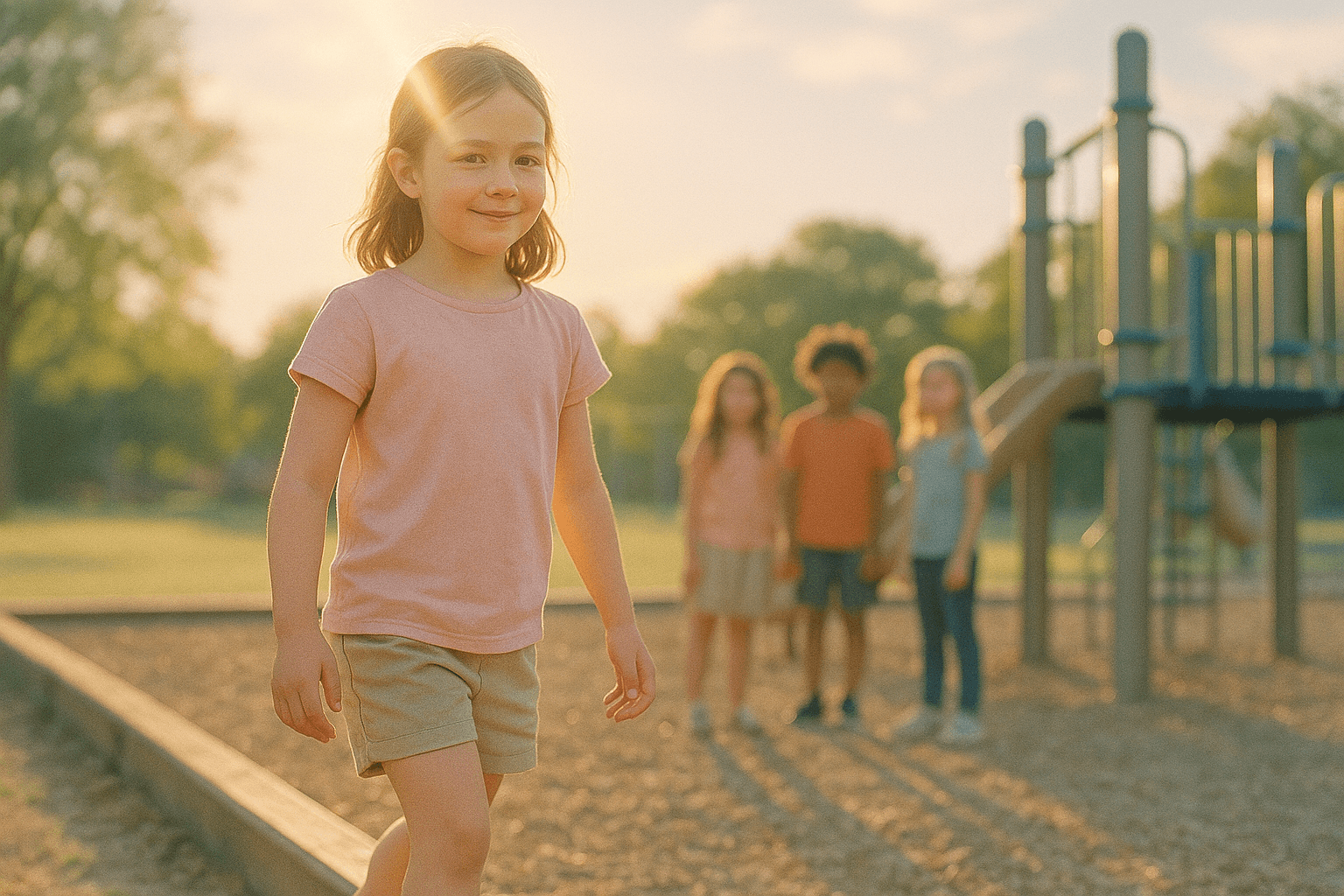 Photo of a child confidently smiling at the camera
