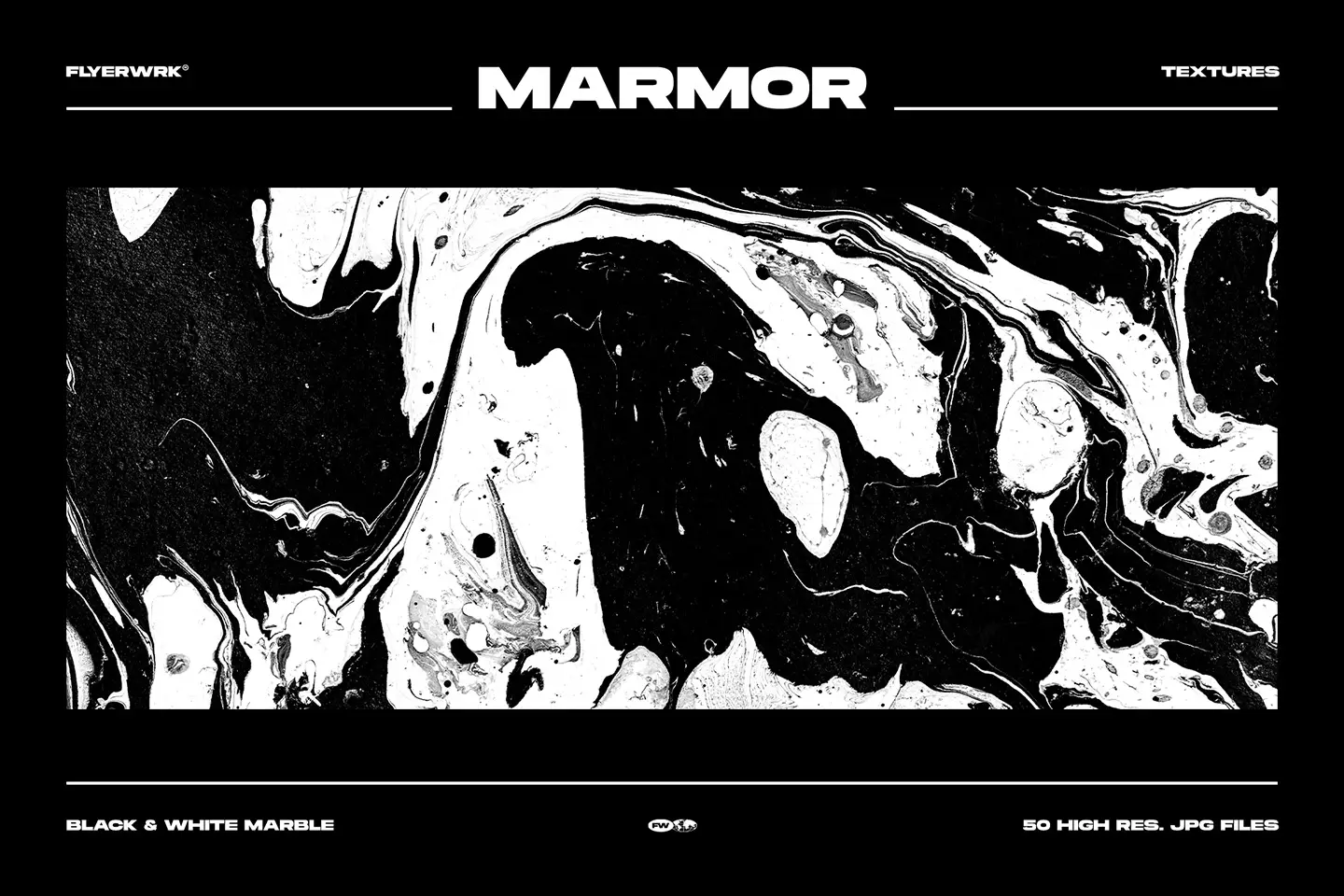 Marmor black and white marble textures showing high contrast liquid flow and abstract artistic ink shapes