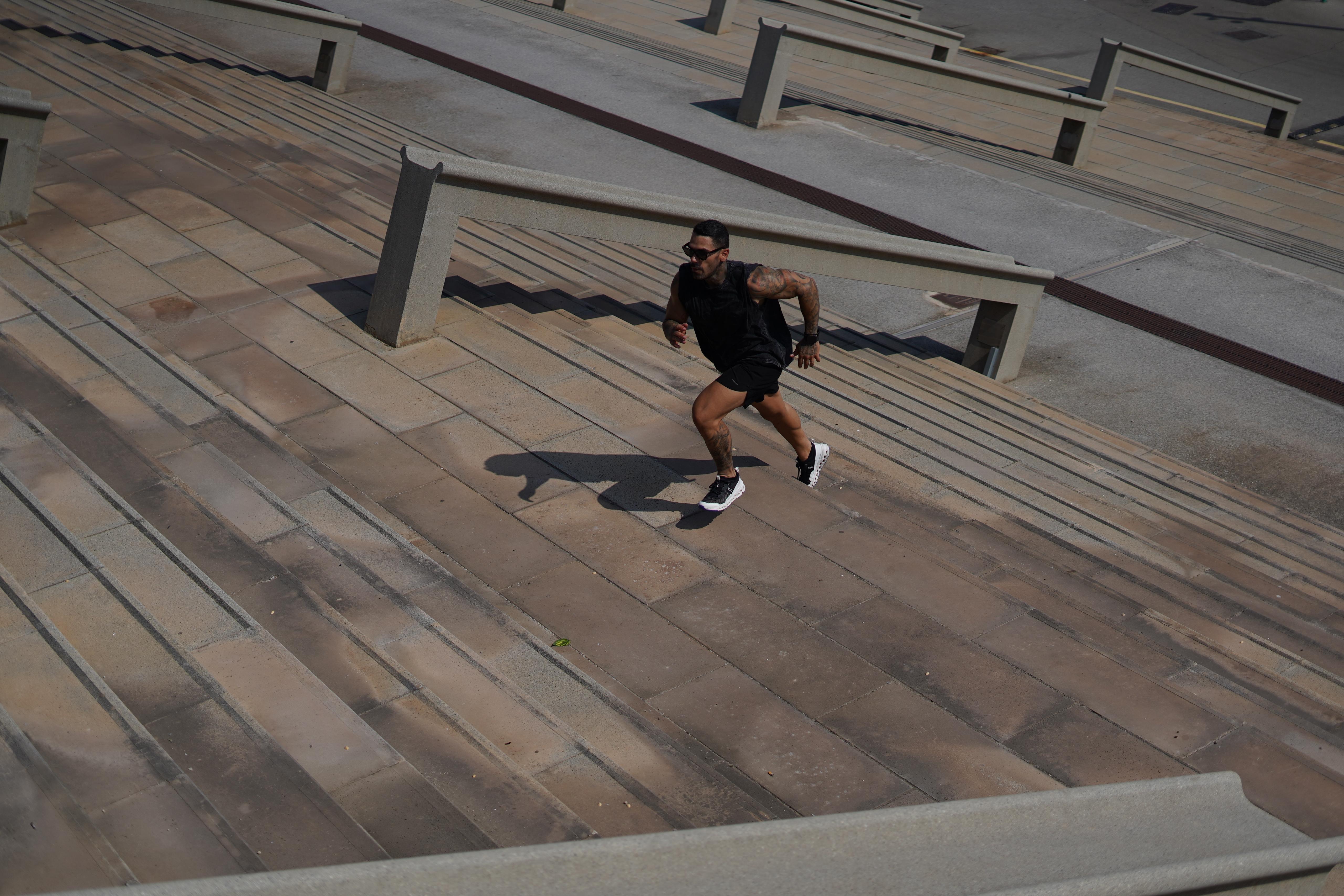 Coach explaining something to an athlete