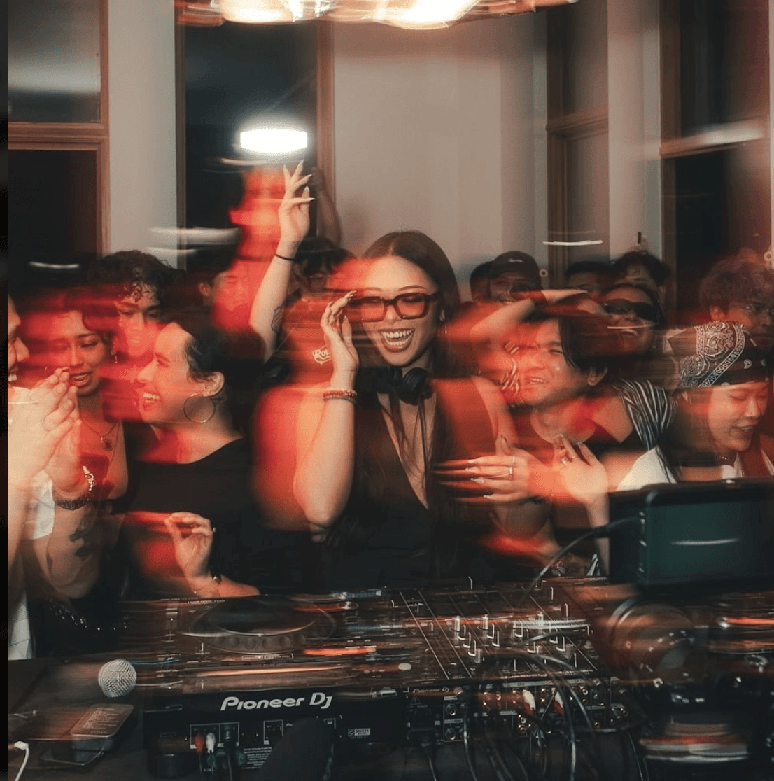 Athlete winning a race