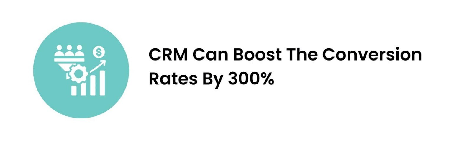 A graphical image about CRM boosting conversion rate 