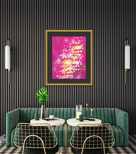 Modern Room with Original Art in the wall