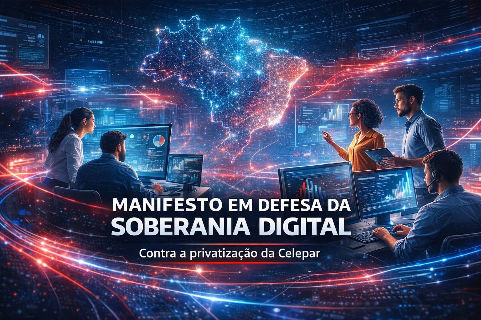 SINDPD/SC assina manifesto nacional contra a privatização da Celepar e em defesa da soberania digital brasileira