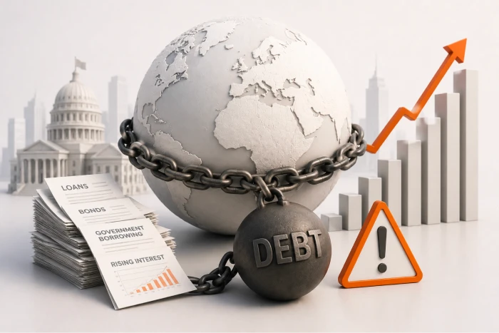 Global debt levels have been rising steadily over the past decade, driven by government spending, corporate borrowing, and easy access to credit. In 2026, concerns about a potential global debt crisis are gaining attention as interest rates remain elevated and economic growth slows in many regions. But how serious is the risk, and what does it mean for India and everyday borrowers? At Saarathi.ai, we have observed that macroeconomic risks like rising debt levels can directly impact loan costs, credit availability, and financial stability. In this guide, we break down the global debt situation and whether you should be worried. What Is a Global Debt Crisis A global debt crisis occurs when: Countries, businesses, or individuals struggle to repay debt Debt levels become unsustainable Defaults increase across sectors This can lead to: Financial instability Economic slowdown Why Global Debt Is Rising Government Borrowing Governments have increased spending due to: Pandemic recovery Infrastructure investments Corporate Debt Growth Businesses borrow more to: Expand operations Manage cash flow Consumer Borrowing Individuals take loans for: Homes Education Lifestyle needs Low Interest Rate Era (Past Impact) Earlier low rates: Encouraged borrowing Key Risks in 2026 High Interest Rates Higher rates: Increase repayment burden Slowing Economic Growth Lower growth: Reduces income Makes repayment harder Currency Depreciation Emerging markets face: Higher repayment cost for foreign debt Banking System Stress Defaults can: Impact financial institutions Is a Global Debt Crisis Likely Moderate Risk, Not Immediate Crisis Most experts believe: Risk exists but is manageable Strong Financial Systems Banks today are: Better regulated More resilient Policy Interventions Governments and central banks: Act quickly to prevent crisis Conclusion: Situation needs monitoring, not panic Impact on India Controlled Government Debt India manages: Debt within limits Strong Banking Sector Improved regulations: Reduce risk Domestic Demand Support India’s economy: Less dependent on external factors At Saarathi.ai, we have observed stable lending activity despite global concerns. Impact on Loans and Borrowers Interest Rate Trends High global debt may lead to: Continued higher interest rates Stricter Loan Approvals Lenders may: Tighten eligibility criteria Reduced Credit Availability Some sectors may see: Limited lending Impact on Businesses Higher Borrowing Costs Businesses pay: More interest Expansion Challenges Companies may: Delay investments Increased Need for Working Capital To manage: Cash flow issues You can compare personal loan offers on Saarathi.ai and business funding options. Opportunities Despite Debt Concerns Better Financial Discipline Borrowers become: More cautious Smarter Lending Practices Lenders improve: Risk assessment Investment Opportunities Market corrections may: Create opportunities How Borrowers Should Prepare Manage Debt Carefully Avoid over-borrowing Maintain Good Credit Score Pay EMIs on time Build Emergency Fund Prepare for uncertainties Choose Loans Wisely Compare offers Check affordability You can ask eligibility questions via Saarathi AI expert for personalized guidance. How Saarathi.ai Helps in Uncertain Financial Conditions AI-Based Recommendation Engine Matches you with suitable lenders. Smart Eligibility Insights Know your borrowing capacity. Saarathi Bazaar Dashboard Track your application in Saarathi Bazaar and compare offers. Paperless Process Apply quickly and efficiently. Real Insight from Saarathi.ai At Saarathi.ai, we have observed that borrowers who maintain financial discipline and choose affordable loans are better positioned to handle economic uncertainties like rising global debt. Impact of Global Trends in 2026 Insights from CRISIL and Economic Times show: Elevated global debt levels Moderate growth outlook Continued policy monitoring This indicates a cautious environment. FAQs What is a global debt crisis? It is when debt becomes unsustainable globally. Is a crisis likely in 2026? Risk exists but is not immediate. How does it affect India? Through interest rates and credit conditions. Will loan rates increase? They may remain elevated. Should I avoid taking loans? Not necessarily, but plan carefully. Can Saarathi.ai help? Yes, with AI-based insights and comparisons. Conclusion While global debt levels are high, a full-blown crisis is not imminent. However, the situation requires awareness and careful financial planning. For borrowers and businesses, the focus should be on managing debt responsibly and making informed decisions. Staying prepared is the best way to navigate uncertainty. Discover personalized loan options on Saarathi.ai today and make smarter financial decisions with confidence, clarity, and control.