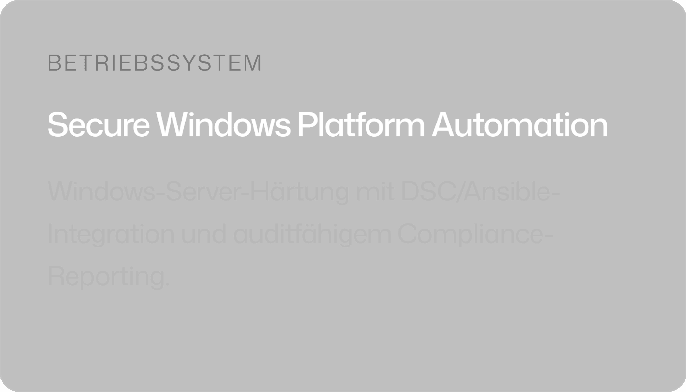 Secure Windows Platform Automation