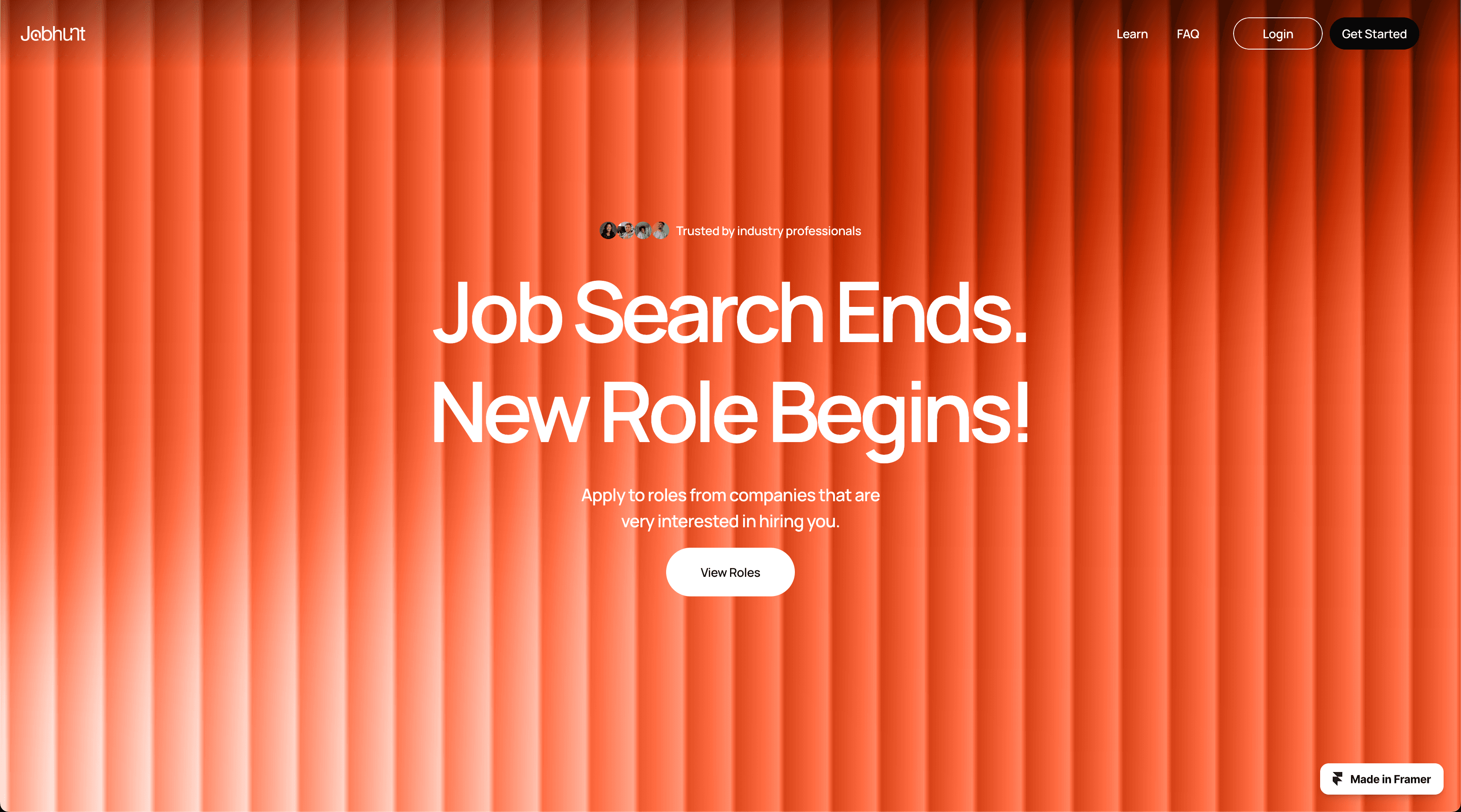 jobhunt framer template