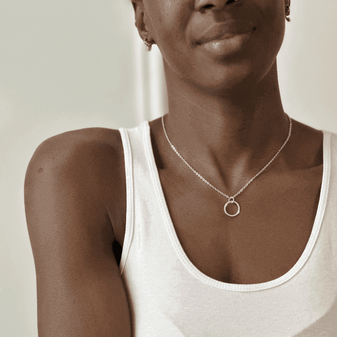 full moon moon phase necklace