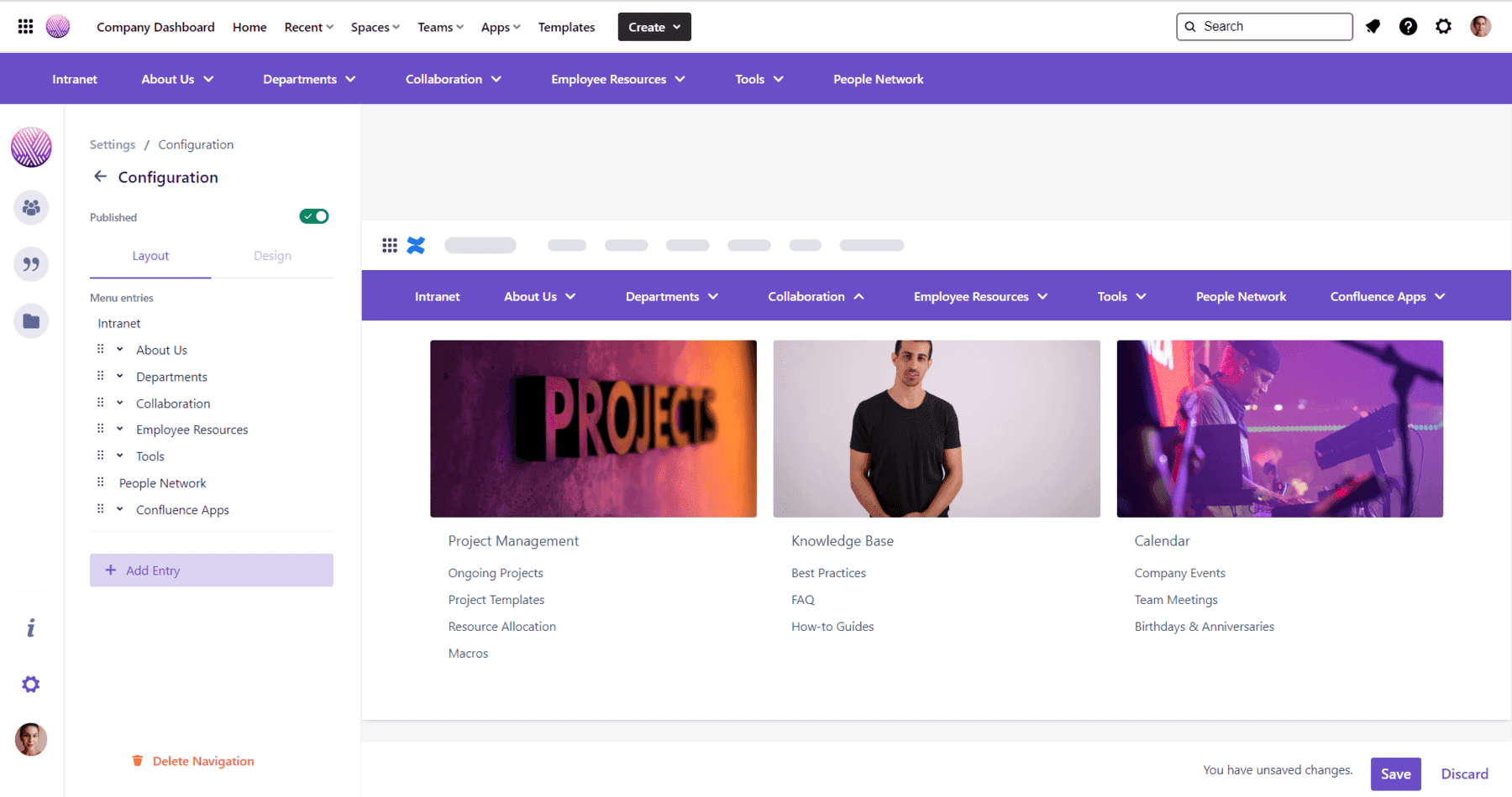 Company dashboard