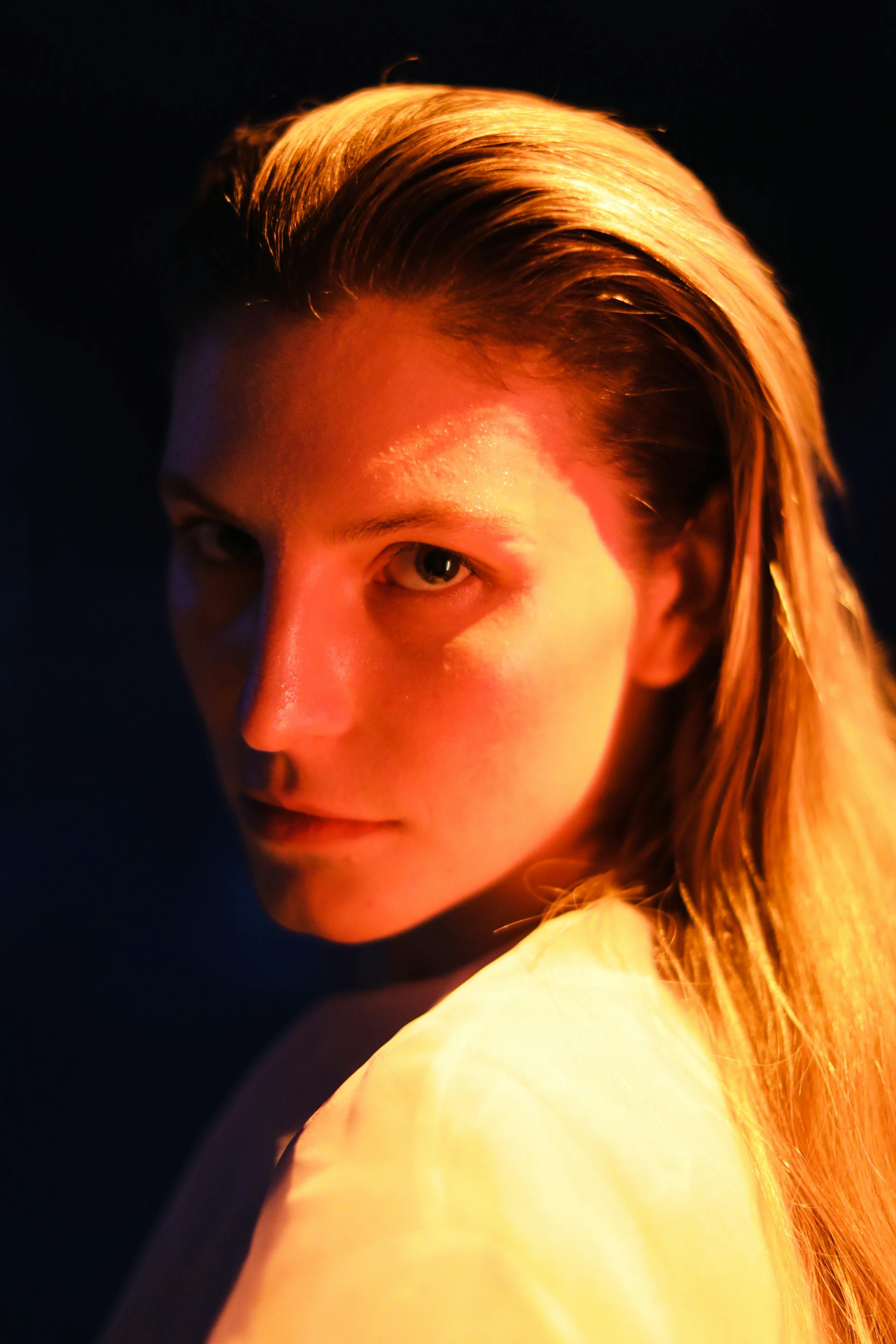 Dark portrait of a woman