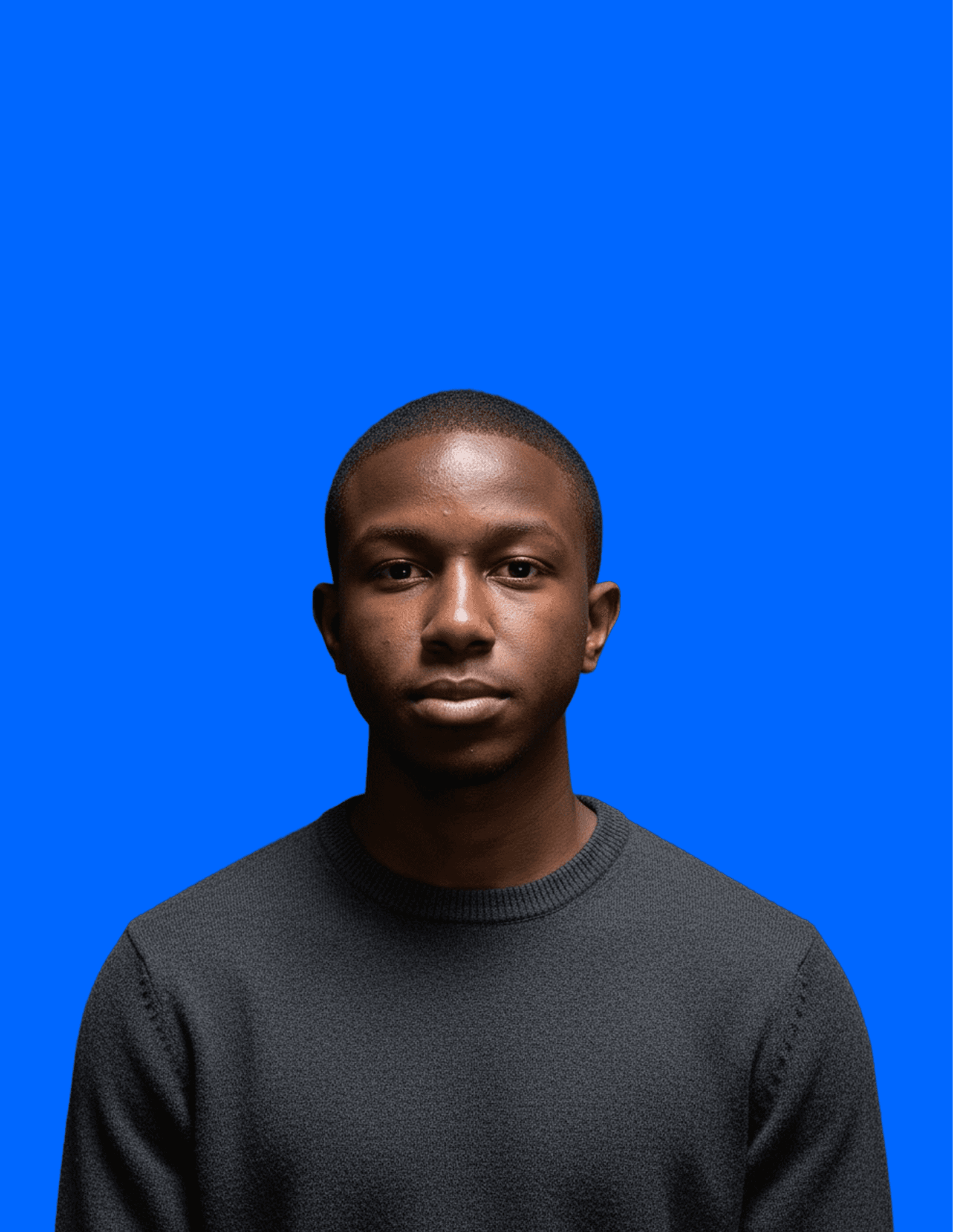 Portrait of portfolio creator – front view