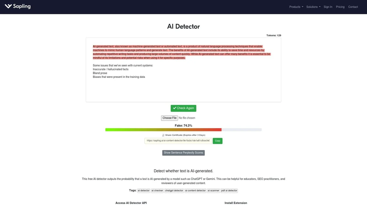 7 Essential What Is The Best AI Detector Tools for 2025 - Sapling AI Detector