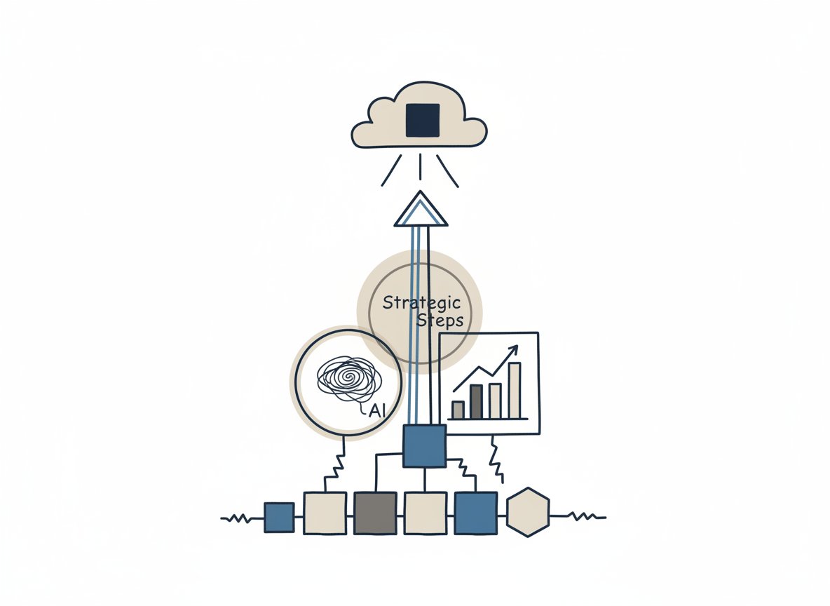 Illustration depicting building an ai-ready foundation: strategic steps for success