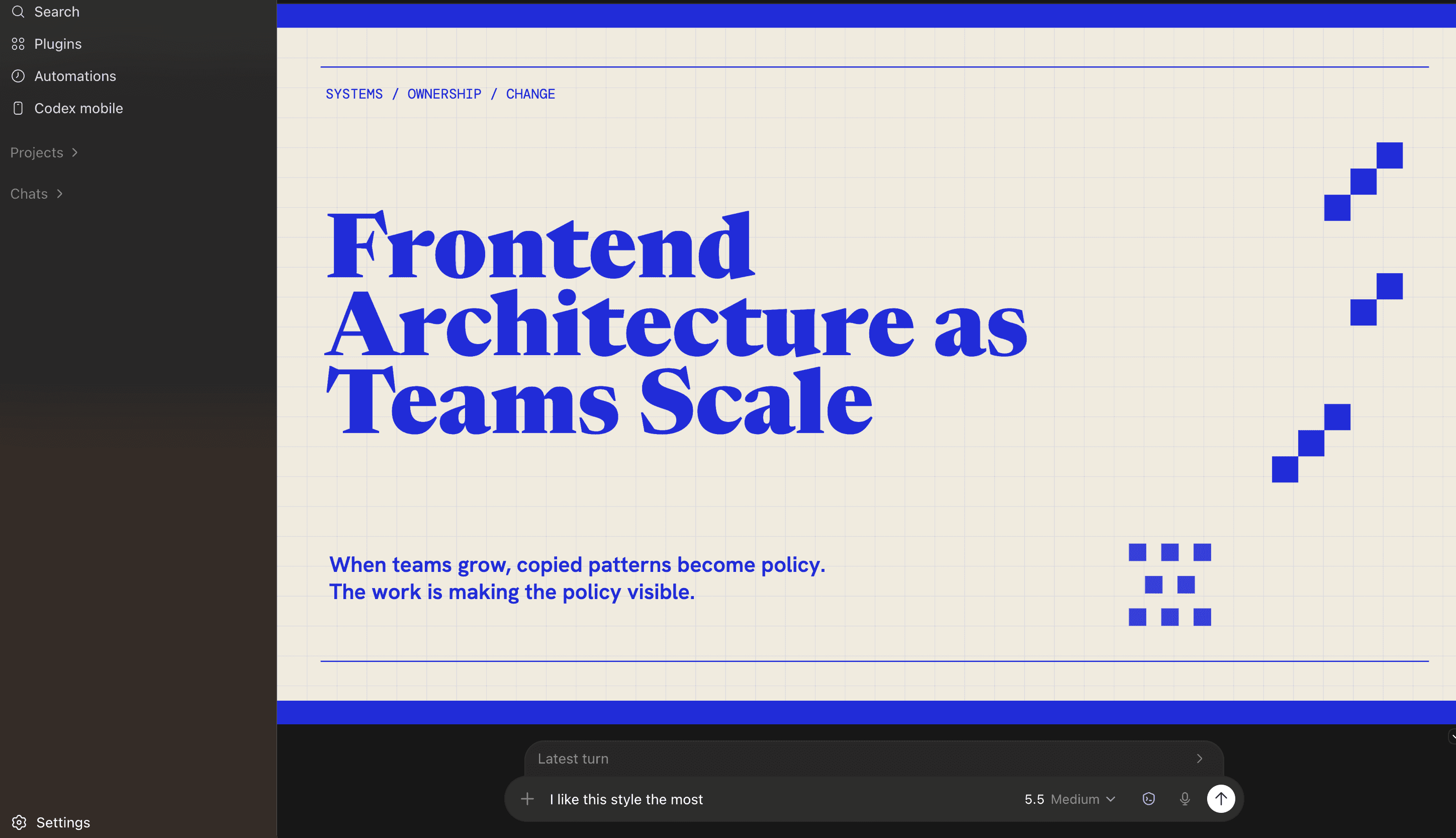 frontend-slides result: polishing up an existing slideshow