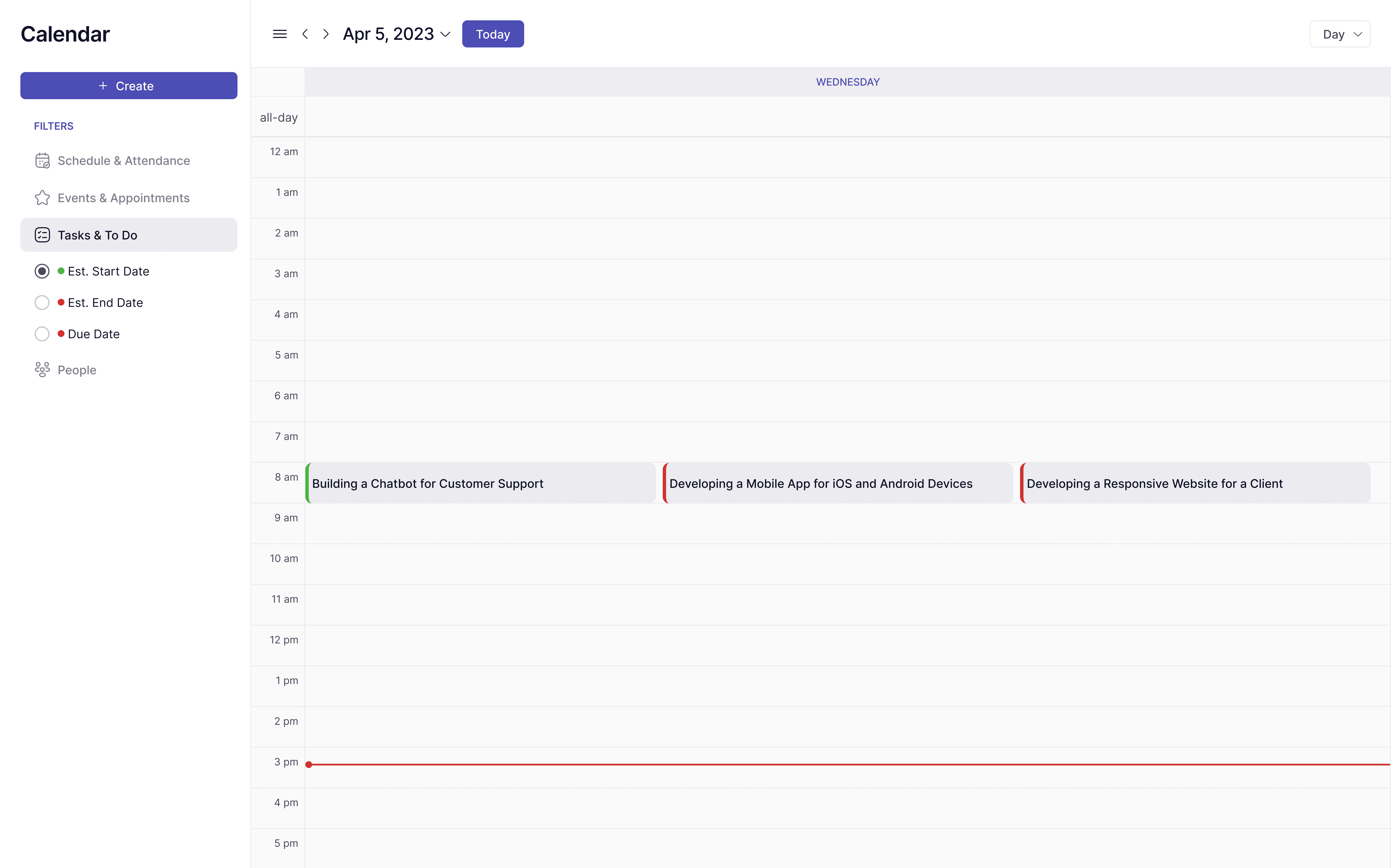 Start and end dates.