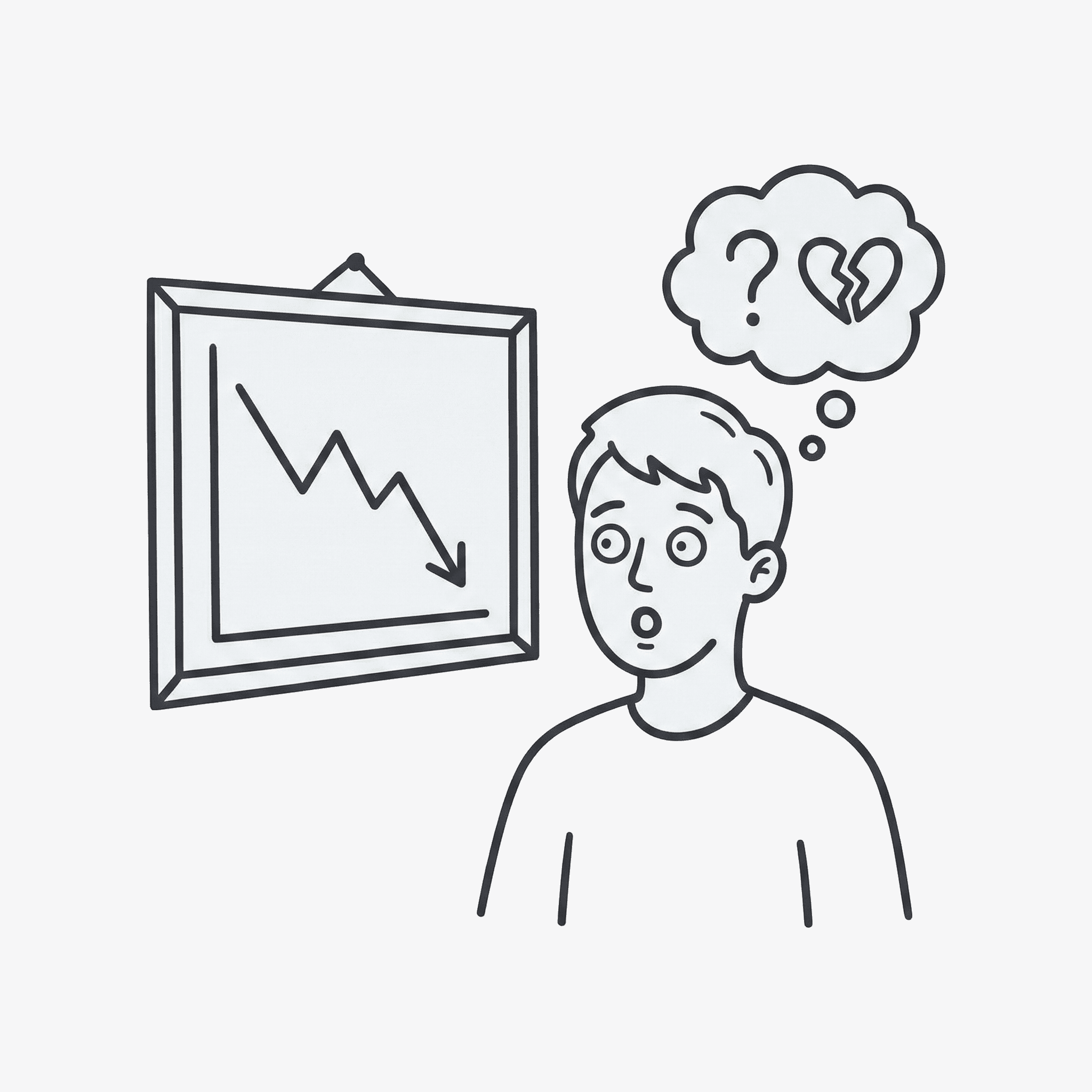 Illustration of scattered app icons symbolizing tool overload and lack of focus.